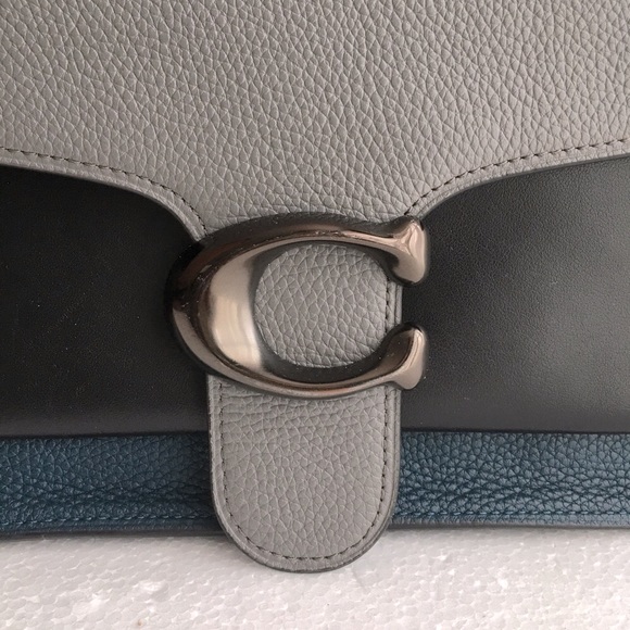 Coach Tabby Color Block Blue Grey Shoulder Bag - Picture 10 of 16
